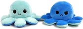 Reversible Octopus Knuffel – 10 x 20 cm – Lichtblauw/Donkerblauw