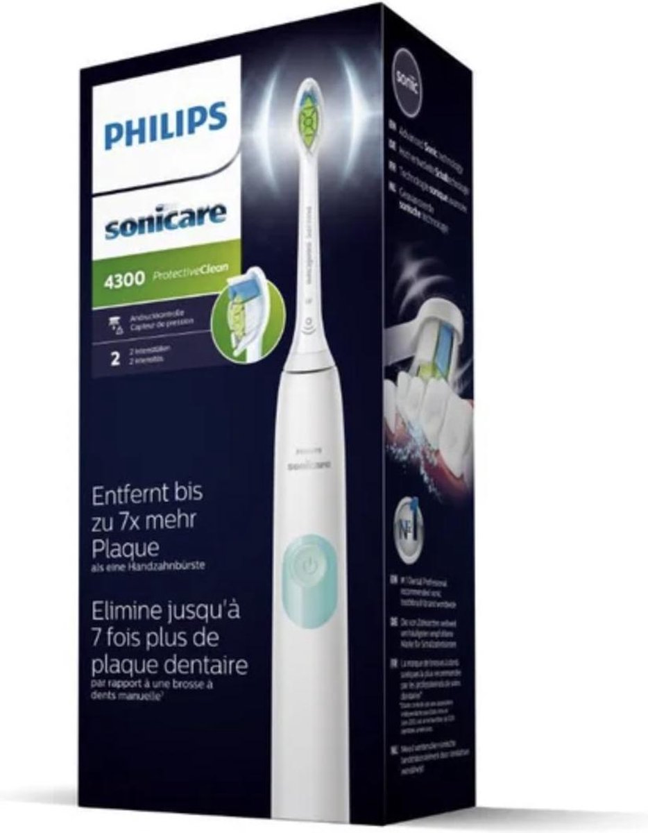 Afbeelding 2 van Philips Sonicare 4300 HX6807/24 elektrische tandenborstel Volwassene Sonische tandenborstel Wit