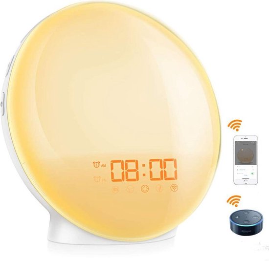 Wake-up Light -light alarm clock - Zonlicht Stimulatie -Wekker met Licht -  FM Wekker... | bol.com