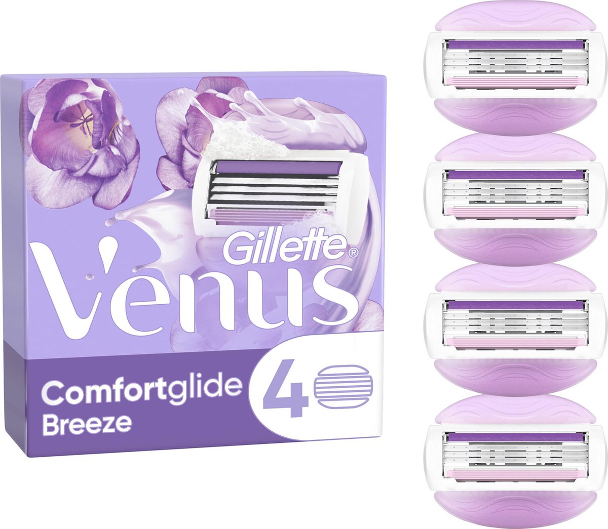 Gillette Venus Comfortglide Breeze Scheermesjes Voor Vrouwen - 4 Navulmesjes - Gillette Venus