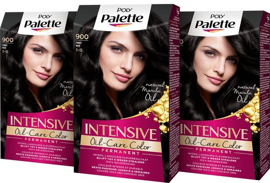 Poly Palette 900 Zwart Haarverf 3x- Voordeelverpakking