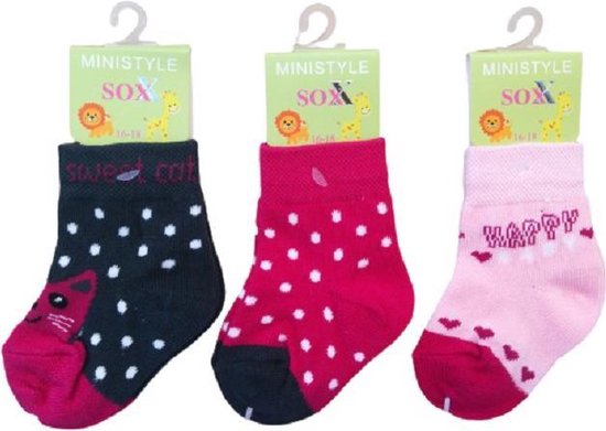 Baby sokken - 3 paar is €12,95