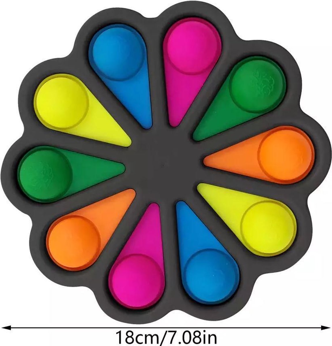 Dimple Digits -Fidget toys-Simple dimple-mega grote-tiktok-zwart