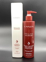 L'anza Healing Colorcare Intens treatment - Color-Preserving Shampoo 300ml en Trauma Treatment Restorative Conditioner 200ml - Herstel van beschadigd gekleurd haar