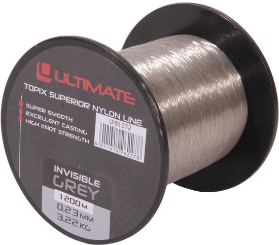 Vervallen Meting met tijd Ultimate Topix nylon invisible grey 1200m 0,30mm 5,33kg | Nylon vislijn |  bol.com