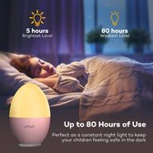 VAVA VA-HP008 Nachtverlichting voor kinderen, babynachtlampje met gratis stickers, oogzorg LED-kinderkamerlamp, veilig ABS + pc, instelbare helderheid en warm wit / ...