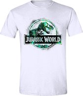 Jurassic World Spraypaint Logo T-shirt Wit