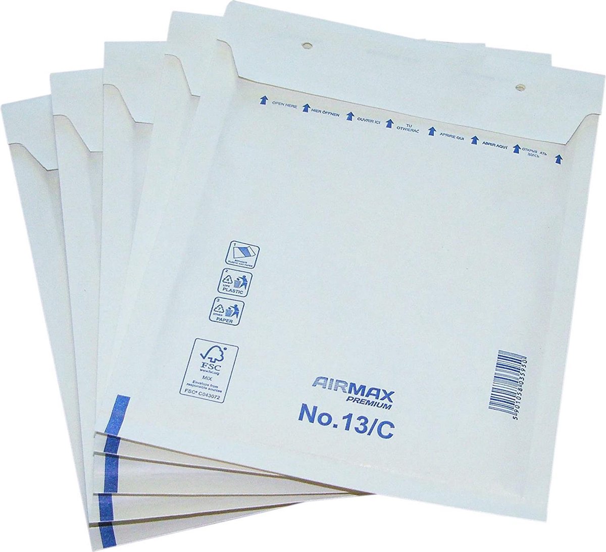 10 stuks - Luchtkussen Enveloppen C - (Bubbeltjes envelop C/13) 150 x 215 mm - A5