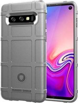 Volledige dekking schokbestendige TPU-hoes voor Galaxy S10 (grijs)