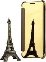 Voor Galaxy A5 (2017) / A520 Plating Mirror Horizontale Flip lederen tas met slaap- / wekfunctie (goud)