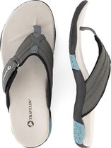 Travelin Fyrde Teenslipper Dames - Leren Outdoor- Sport- en Wandelsandalen met Profielzool - Maat 39