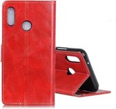 Retro Crazy Horse Texture Horizontale Flip Leren Case voor Huawei Y6 (2019), met Houder & Kaartsleuven & Fotolijst (Rood)