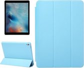 Horizontale flip-case in effen kleur met houder voor drie vouwen en wek- / slaapfunctie voor iPad Pro 9,7 inch (blauw)