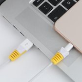 2 STUKS Anti-break USB-oplaadkabelhaspel Beschermhoes Beschermhoes (geel)