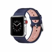 Concavo Convex siliconen horlogeband voor Apple Watch Series 3 & 2 & 1 42 mm (roze blauw)