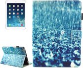 Voor iPad 9.7 (2018) & iPad 9.7 inch 2017 / iPad Air / iPad Air 2 Universeel Regendruppelpatroon Horizontale Flip lederen beschermhoes met houder & kaartsleuven