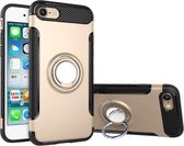 Voor iPhone 8 & 7 Telefoon Ring Armor TPU + PC 360 Graden Rotatie Magnetische Telefoon Ring Stent Combinatie Case (Goud)