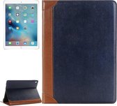 Boekstijl gepolijst oppervlak horizontale flip lederen tas met houder & kaartsleuven & portemonnee voor iPad Pro 9,7 inch (donkerblauw)