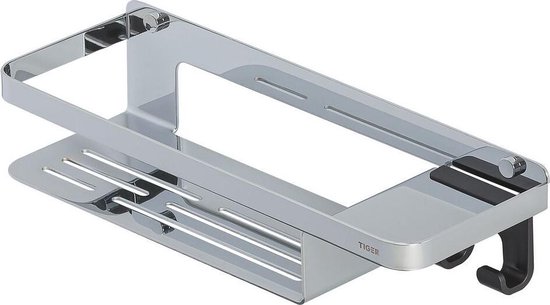 Tiger Caddy - Panier de douche avec crochet porte-serviette 32 cm - Chrome