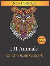 101 Animals Adult Coloring Book