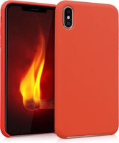 kwmobile telefoonhoesje voor Apple iPhone XS Max - Hoesje met siliconen coating - Smartphone case in neon oranje