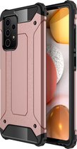 Samsung Galaxy A72 Hoesje - Mobigear - Outdoor Serie - Hard Kunststof Backcover - Roségoud - Hoesje Geschikt Voor Samsung Galaxy A72