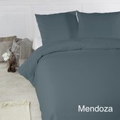 Dekbedovertrek Mendoza, Petrol wafelstructuur 2 persoons (200x220/260 cm) extra lang, Papillon Deluxe, 100% hoogwaardig egyptisch percale katoen, superzacht - Dekbedstunter