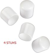 SENCYS opsteek meubeldop | Ø 20 mm | wit kunststof | 4 STUKS