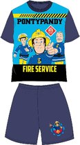 Brandweerman Sam shortama - maat 110 - Fireman Sam pyjama - blauw