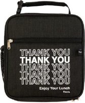 Fisura Lunchbox Thank You 22,5 X 24,5 Cm Polyester Zwart