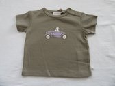 Noukie's - Jongens - T shirt korte mouw - Kaki -- Auto - 6 maand 68