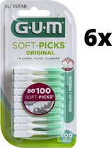 Gum Soft-Picks Regular - 6x 100 stuks - Voordeelverpakking