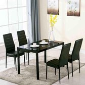 Eetkamerstoel - Eetkamerstoelen 4 stuks - Leren stoelen - Design stoelen - Stoel - Keukenstoelen - DESIGN LINE - LIMITED EDITION