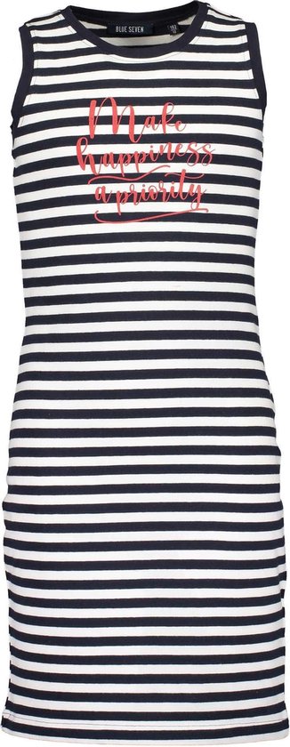 Blue Seven - Jurk meisjes - Navy white - Maat 164