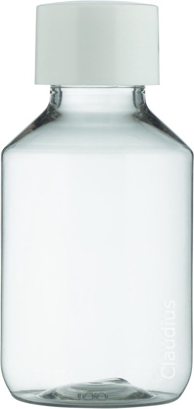 Lege Plastic 100 ml PET transparant - met witte dop - set van 10 stuks | bol.com