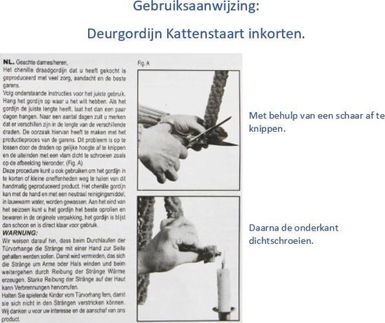 Luxe Kattenstaart Vliegengordijn - 100 x 220cm - Wit/Beige Mix van Luxe. — afbeelding 2