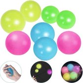 Fidget Sticky balls | globbles balls | Fidget toys pakket | set van 4 ballen | Tiktok balls | Glow in the dark balls | Stressbal | Stress Verminderend | Jongens/Meisjes speelgoed
