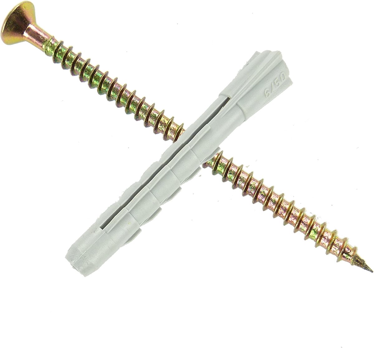 Fischer UV 5 X 30 61026 Universele nylon deuvelschroeven voor algemeen gebruik - 4) 10 Pck. (150 Dübel+Schrauben)