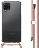 iMoshion Backcover met koord Samsung Galaxy A12 hoesje - Rosé Goud