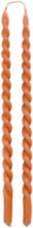 Rustik Lys - Dinerkaarsen - Tweelingkaars - Slim Swirl - Brique- 1.2 x 30 cm - set van 2 stuks