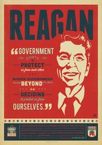 Politiek Leider Quote's Poster - Reagan - Wandposter 60 x 40 cm