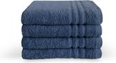 Byrklund Handdoeken set - Bath Basics - 4-delig - 4x 50x100 - 100% katoen - Blauw