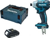 Makita DTS141Y1J 18V Li-Ion accu impuls slagschroevendraaier body + (1x 1.5Ah accu) in Mbox - koolborstelloos