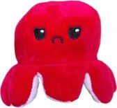 Octopus knuffel - Octopus knuffel mood - Octopus knuffel omkeerbaar - Reversible - Emotieknuffel - Rood roze - TikTok