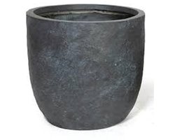 Bloempot Utah egg pot graphite d25h25 Fiberclay clayfibre MCollections