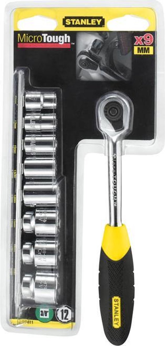 STANLEY - 1/4" Microtough Ratelsleutel (10 delige Set)