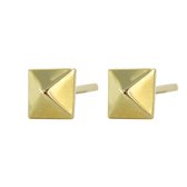 Silventi 9NBSAM-G190449 Gouden Oorknopjes - Dames - Studs - Glad - 3,3 x 3,3 mm - 14 Karaat - Goud