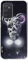 Casetastic Samsung Galaxy A52 (2021) 5G / Galaxy A52 (2021) 4G Hoesje - Softcover Hoesje met Design - Mechanic Skull Print