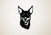 Wanddecoratie - Hond - Australische Kelpie 3 - M - 87x53cm - Zwart - muurdecoratie - Line Art