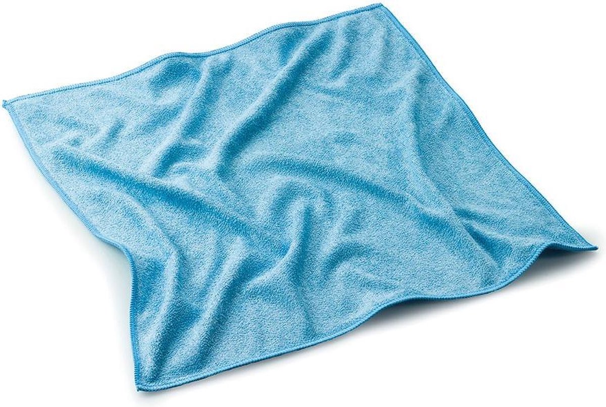 Goedkoopste microvezel glasdoeken - RVS doeken blauw 40x40cm